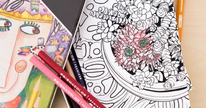 colored pencils filled in succulent coloring card download