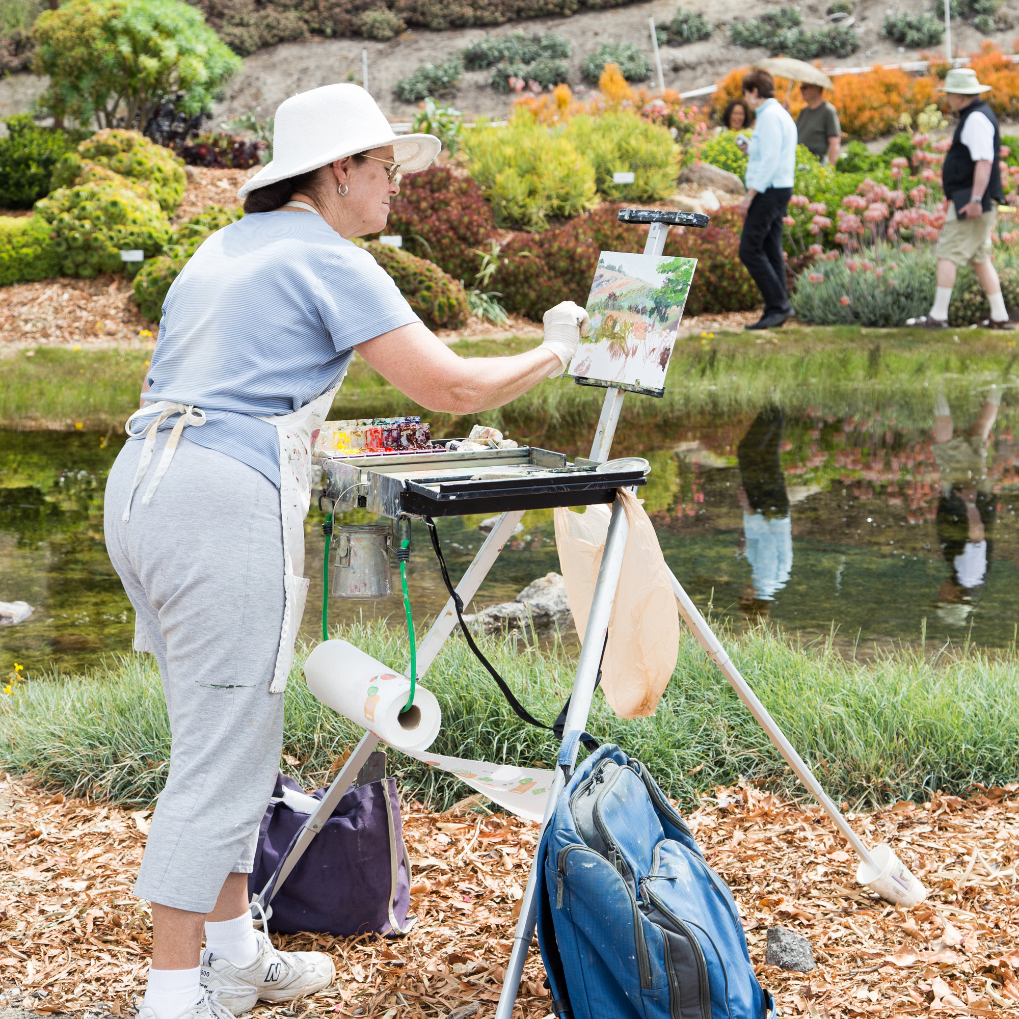 plein air painting succulents