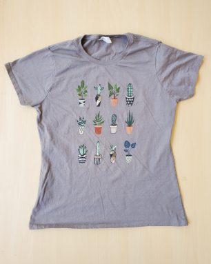 potted succulents shirt