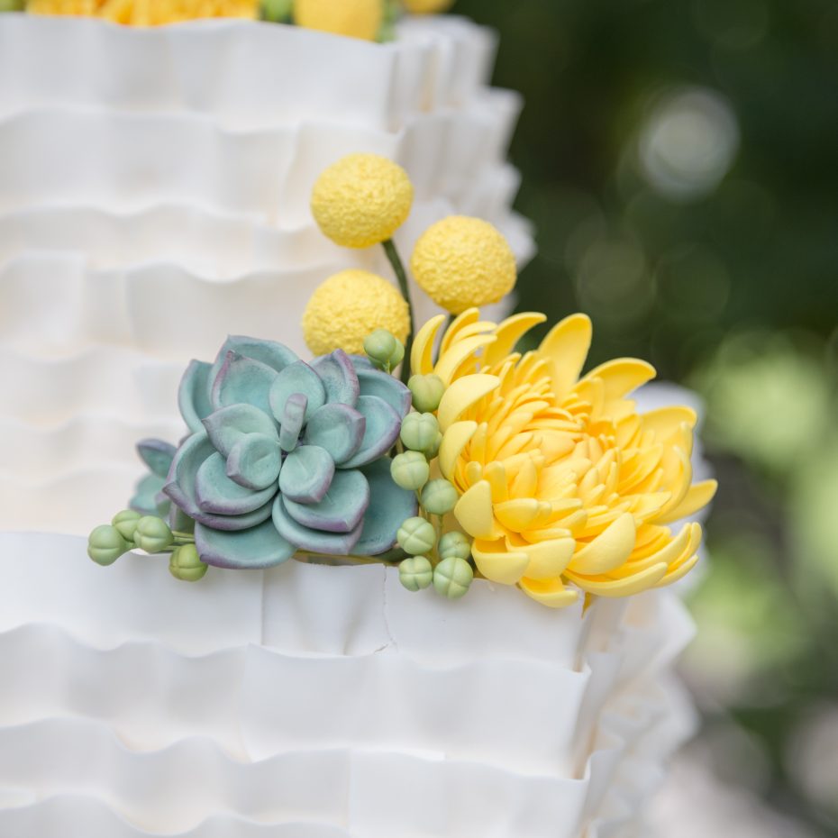 sugar succulents fondant billy balls yellow blue purple