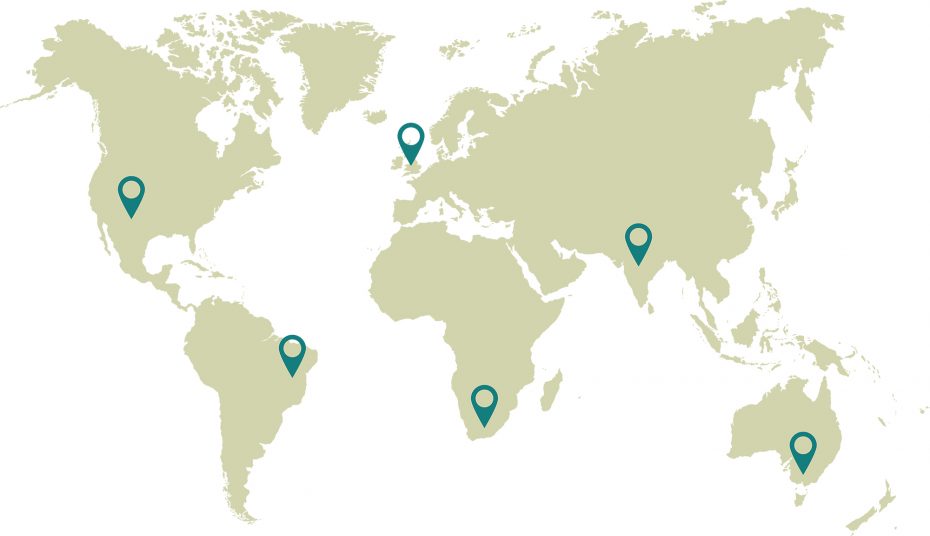 world map with locations