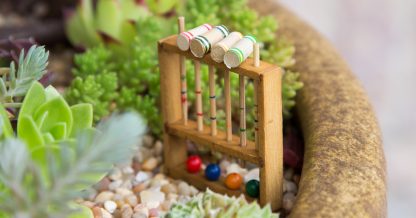 miniature croquet set succulent garden